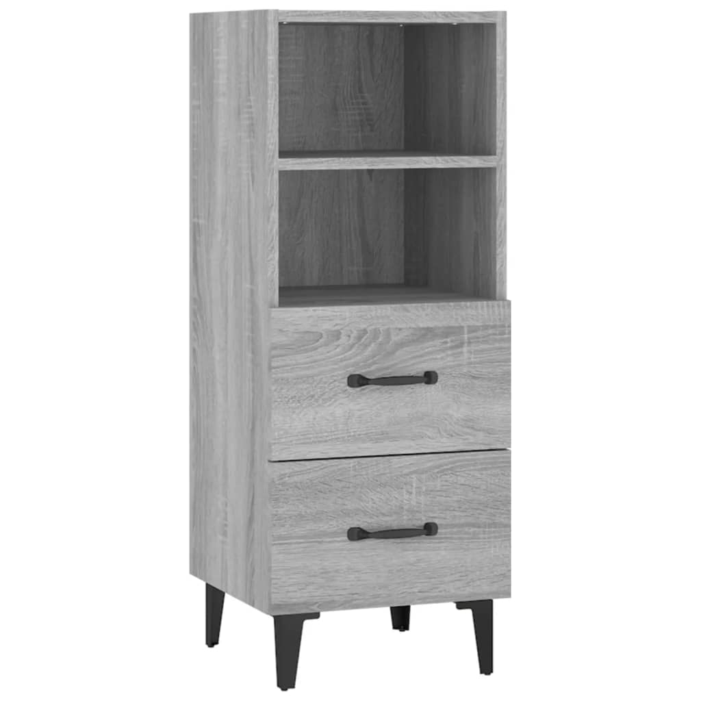 Skænk Grå Sonoma 34,5x34x90 cm Træmateriale