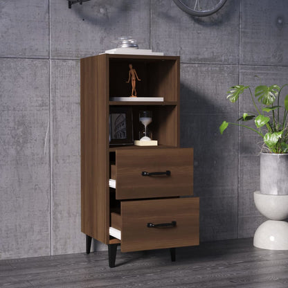 Sideboard Braun Eichen-Optik 34,5x34x90 cm Holzwerkstoff