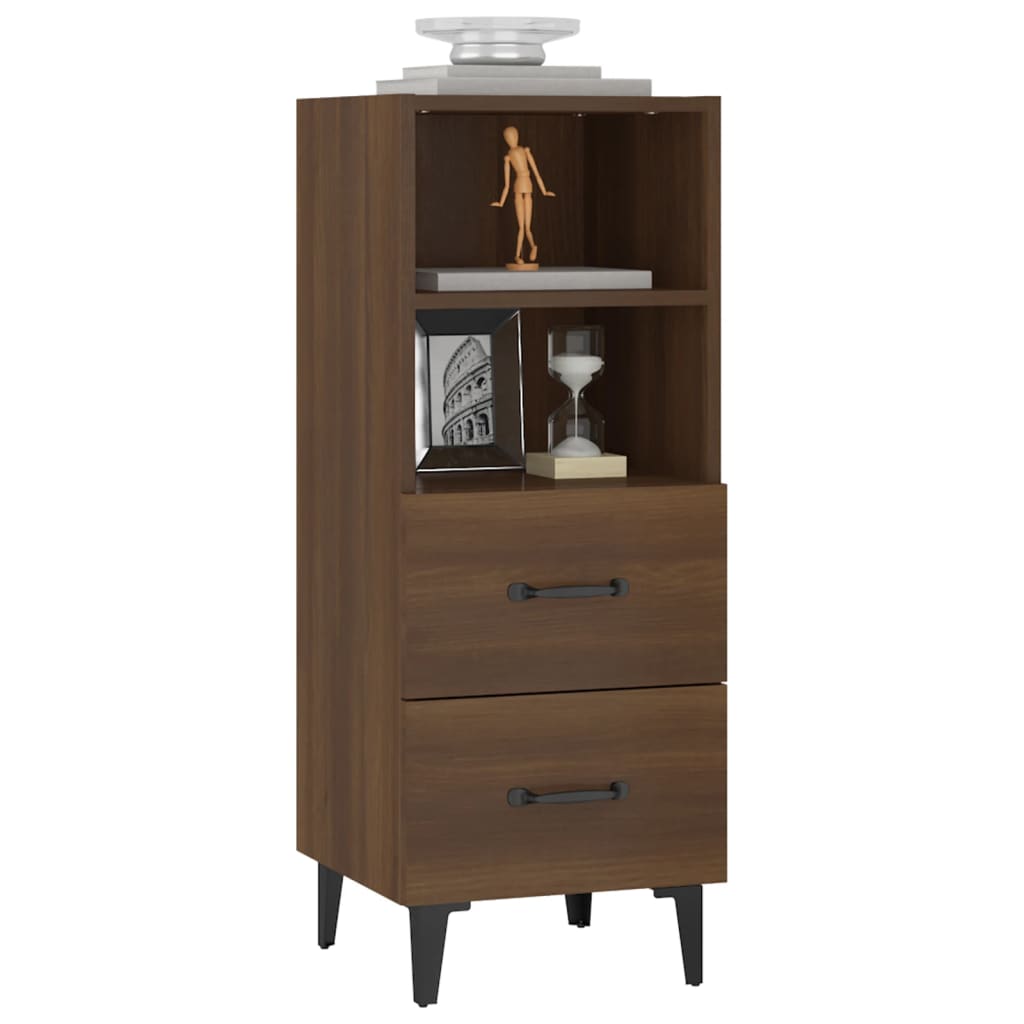 Sideboard Braun Eichen-Optik 34,5x34x90 cm Holzwerkstoff