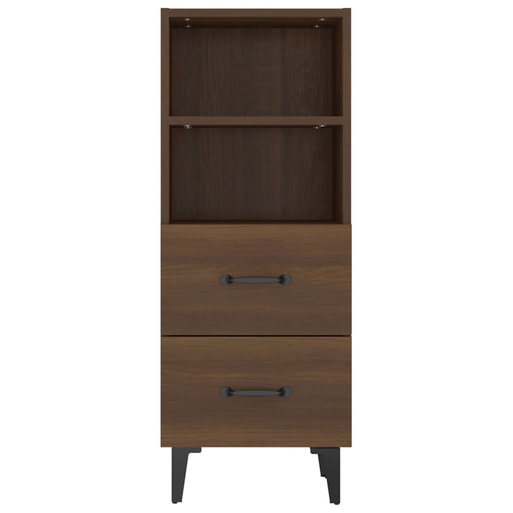 Sideboard Braun Eichen-Optik 34,5x34x90 cm Holzwerkstoff