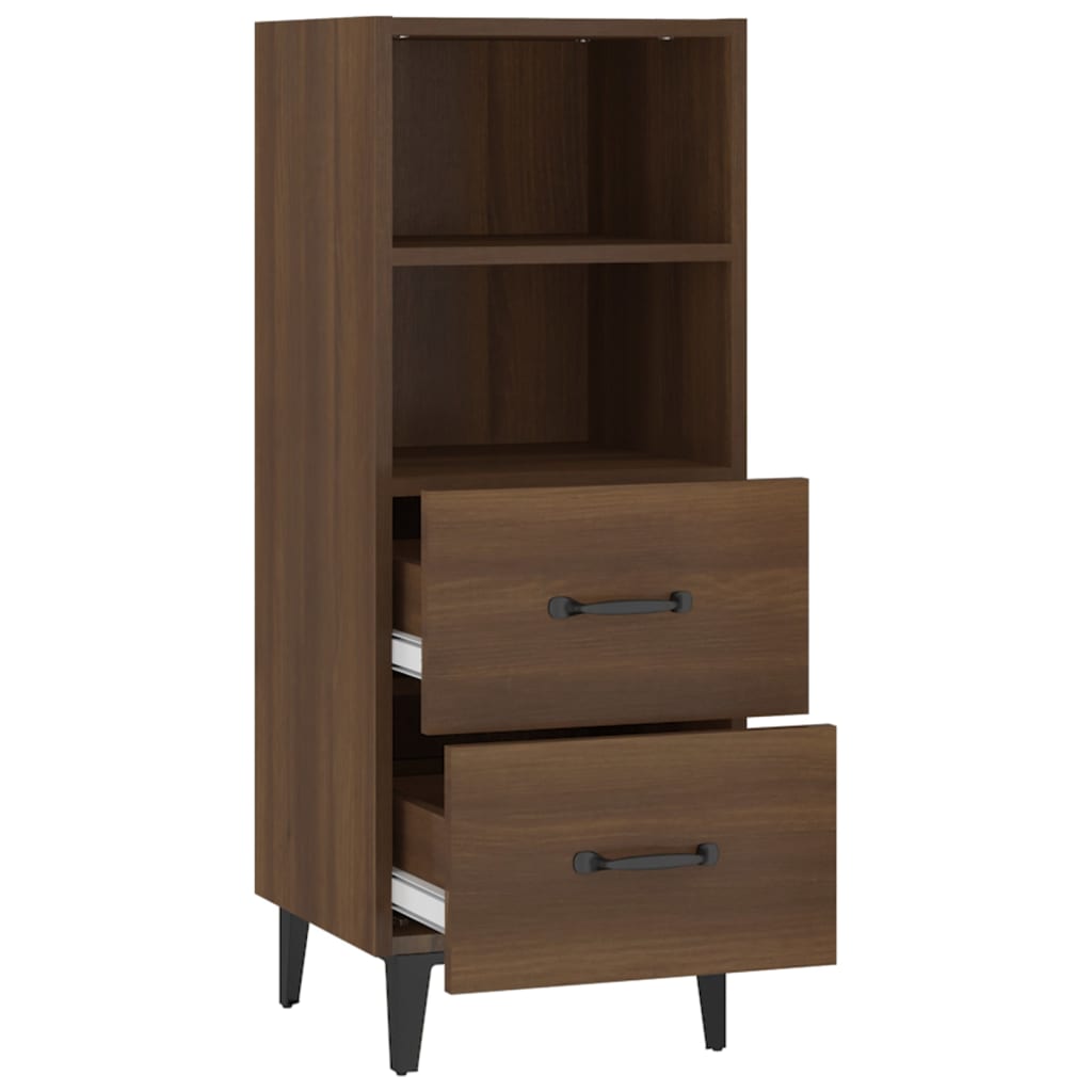 Sideboard Braun Eichen-Optik 34,5x34x90 cm Holzwerkstoff