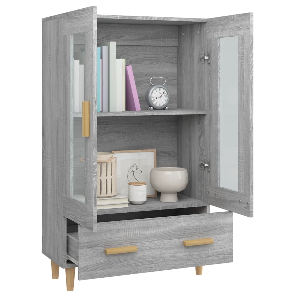 Highboard Grå Sonoma 70x31x115 cm Træmateriale