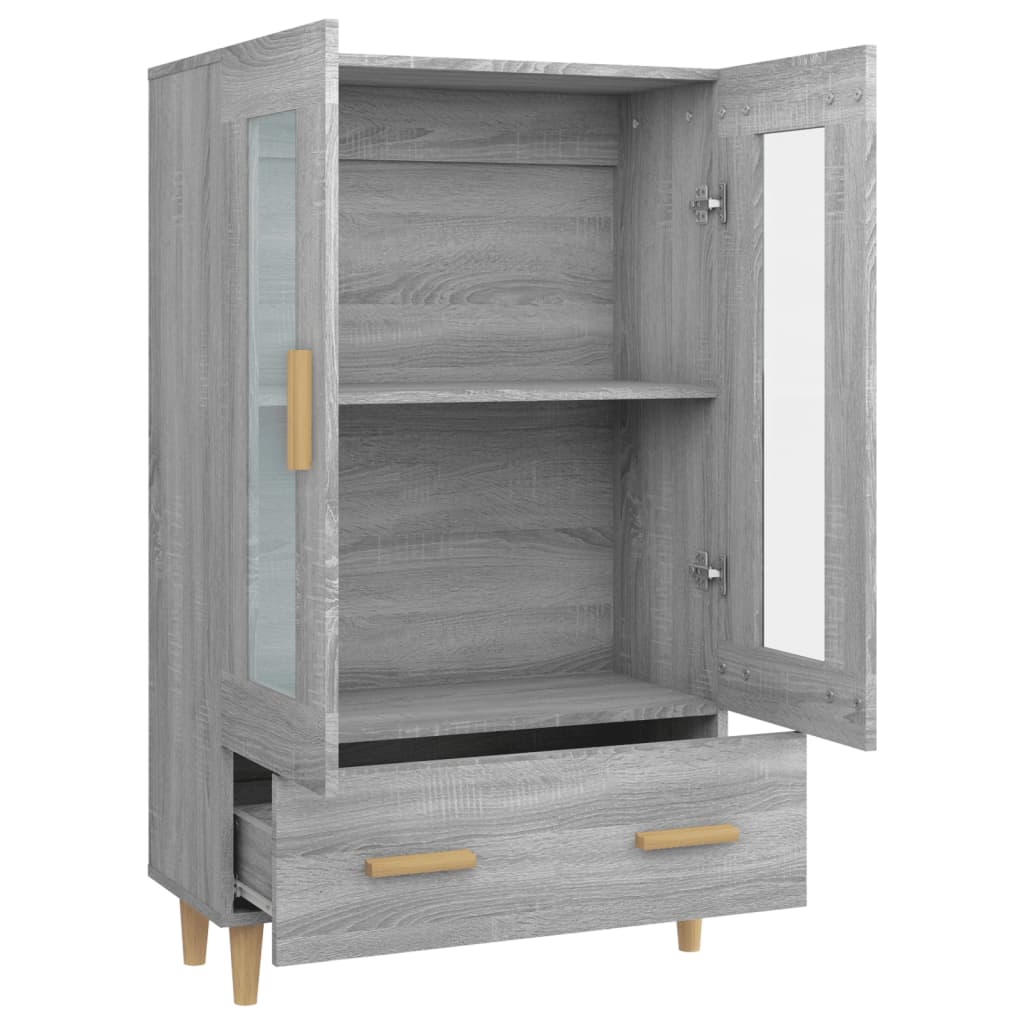 Highboard Grå Sonoma 70x31x115 cm Træmateriale