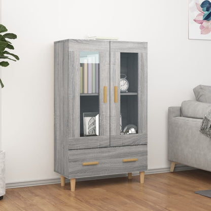 Highboard Grå Sonoma 70x31x115 cm Træmateriale