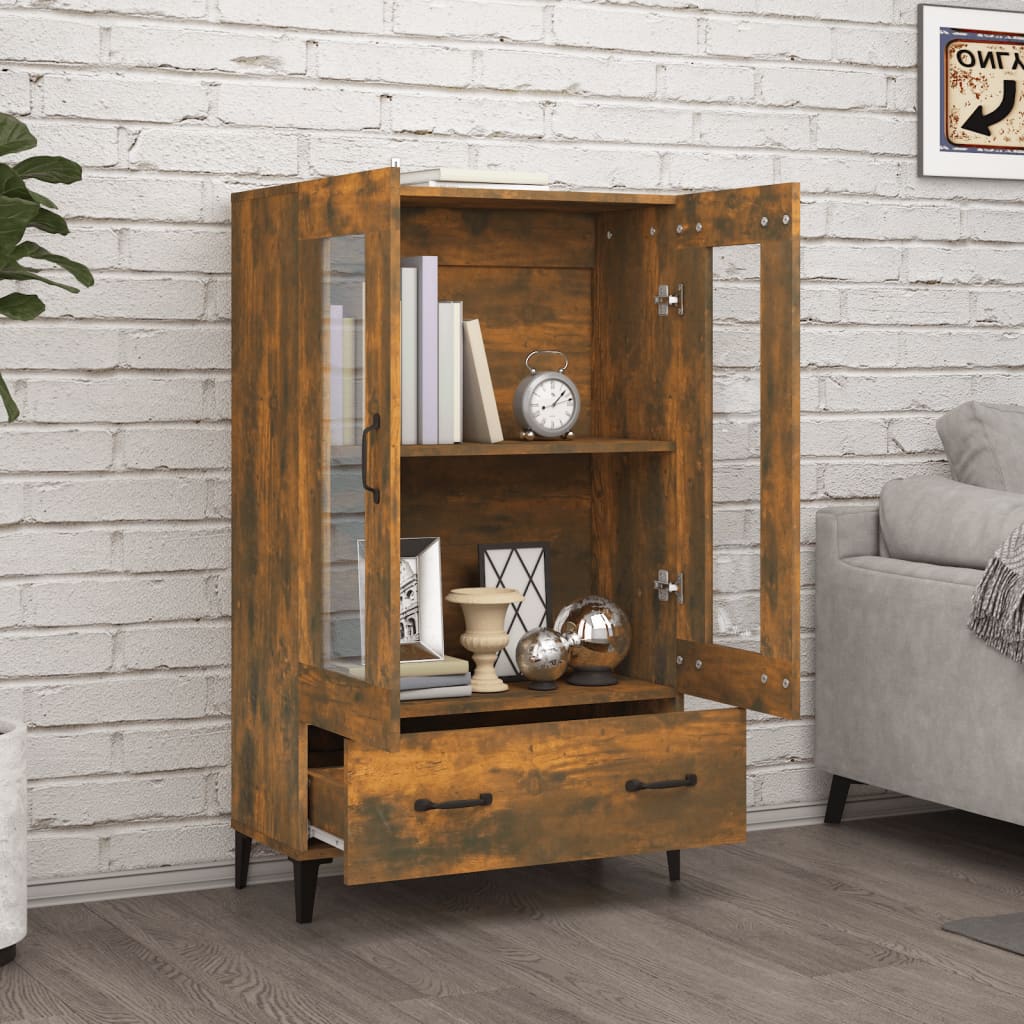 Highboard Räuchereiche 70x31x115 cm Holzwerkstoff