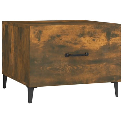 Sofaborde med metalben 2 stk Røget eg 50x50x40 cm