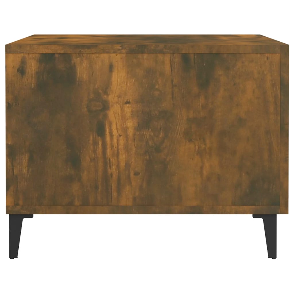 Sofaborde med metalben 2 stk Røget eg 50x50x40 cm