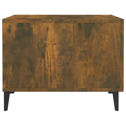 Sofaborde med metalben 2 stk Røget eg 50x50x40 cm