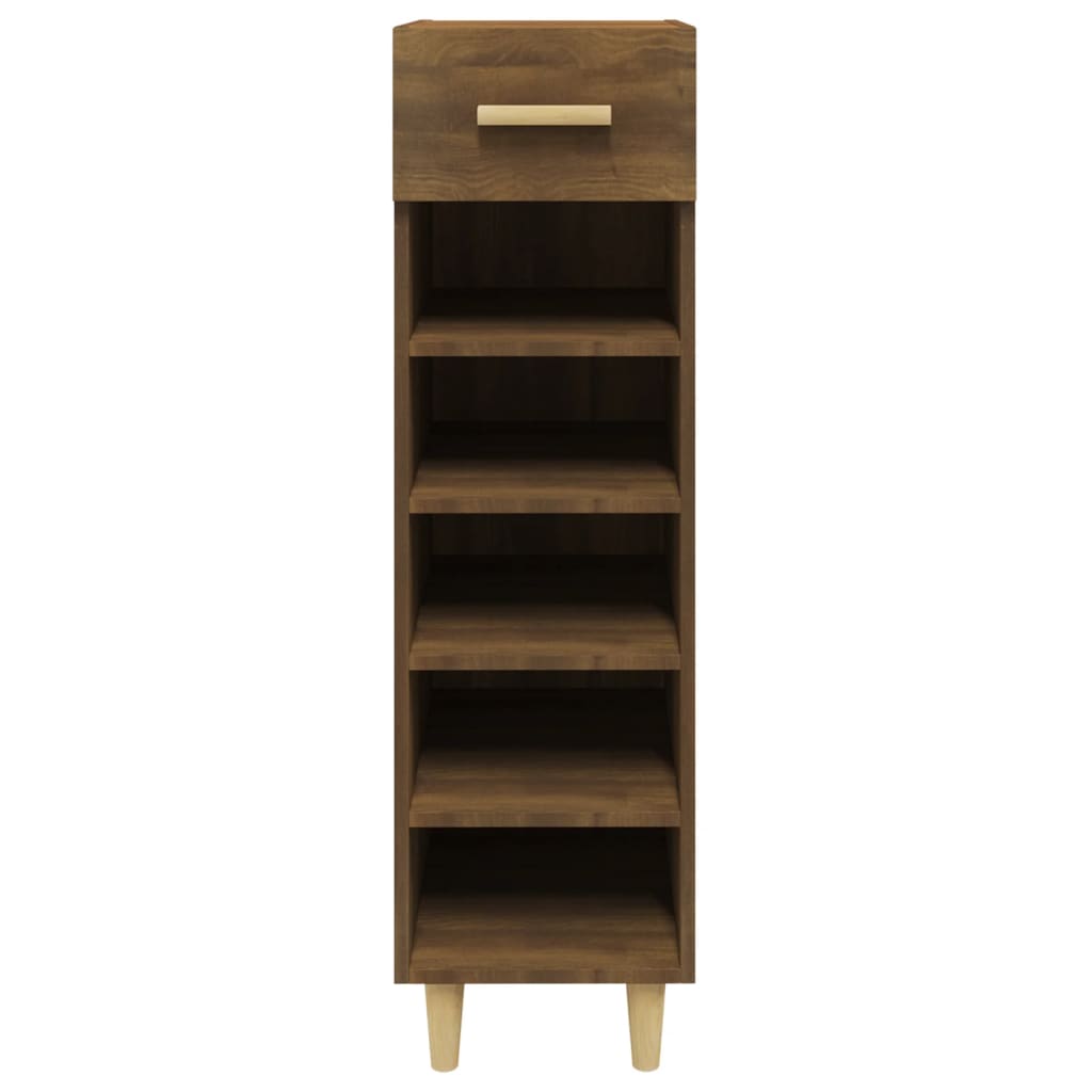 Schuhschrank Braun Eichen-Optik 30x35x105 cm Holzwerkstoff