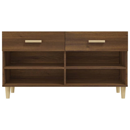 Schuhschrank Braun Eichen-Optik 102x35x55 cm Holzwerkstoff