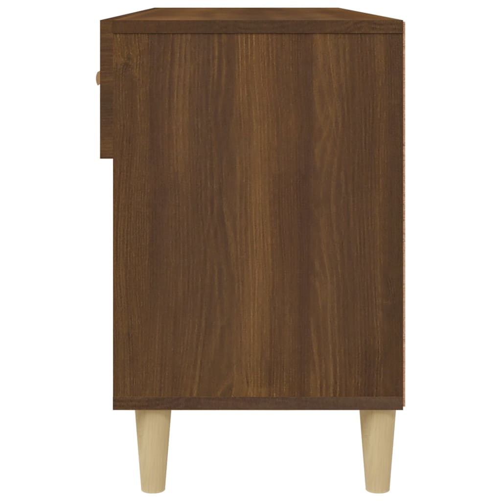 Schuhschrank Braun Eichen-Optik 102x35x55 cm Holzwerkstoff