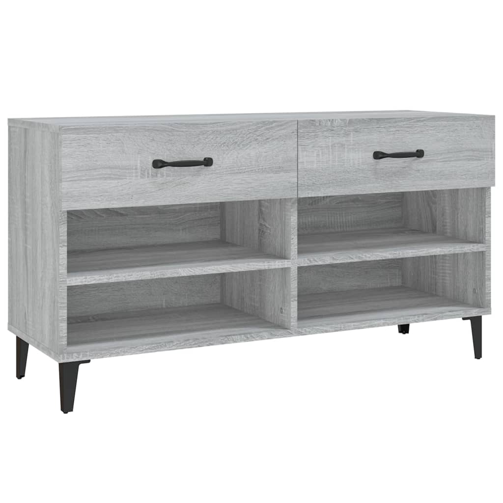 Skoskab Grå Sonoma 102x35x55 cm Træmateriale