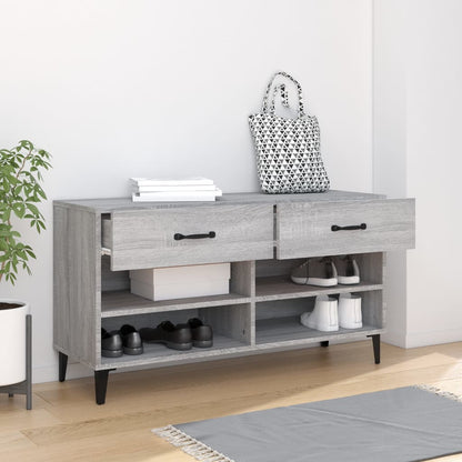 Skoskab Grå Sonoma 102x35x55 cm Træmateriale