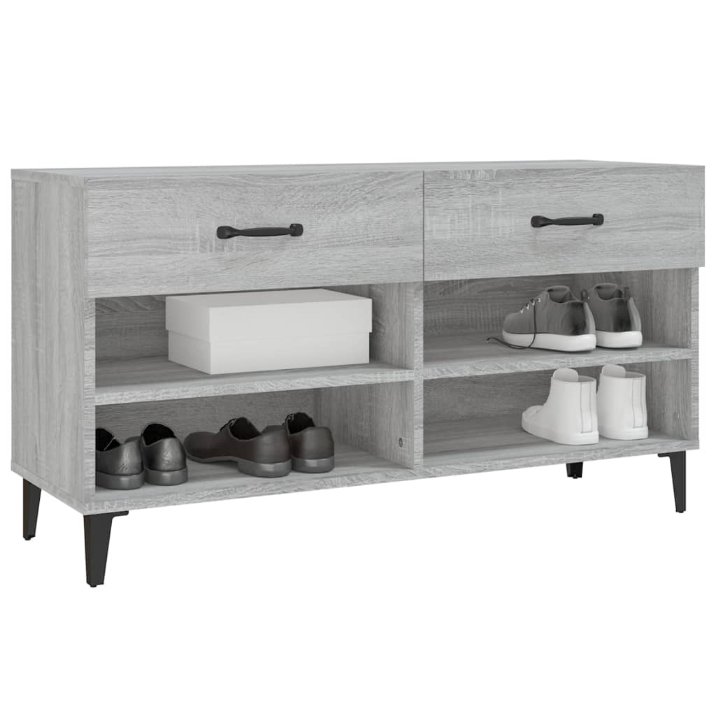 Skoskab Grå Sonoma 102x35x55 cm Træmateriale