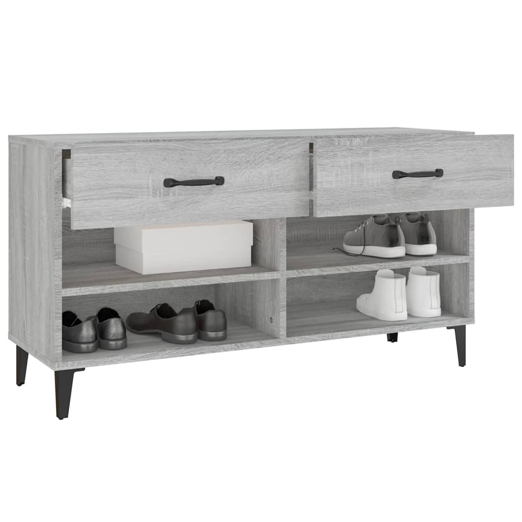 Skoskab Grå Sonoma 102x35x55 cm Træmateriale
