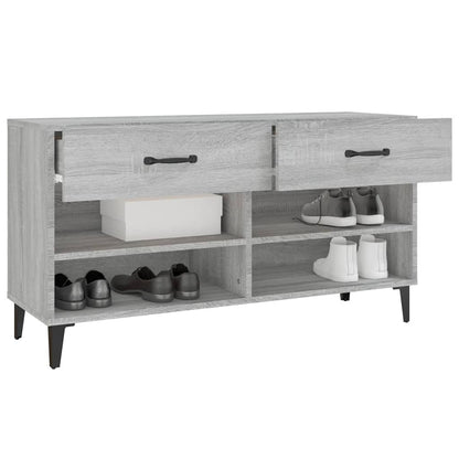 Skoskab Grå Sonoma 102x35x55 cm Træmateriale