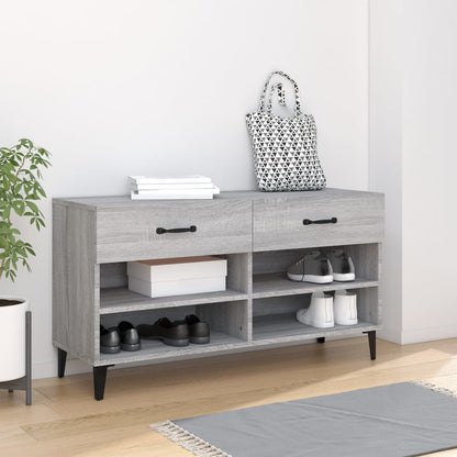 Skoskab Grå Sonoma 102x35x55 cm Træmateriale