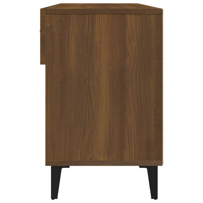 Schuhschrank Braun Eichen-Optik 102x35x55 cm Holzwerkstoff
