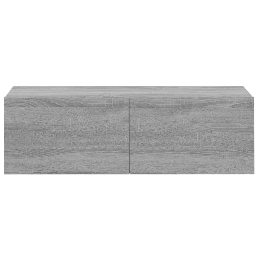 TV overskabe 2 stk Grå Sonoma 100x30x30 cm træmateriale