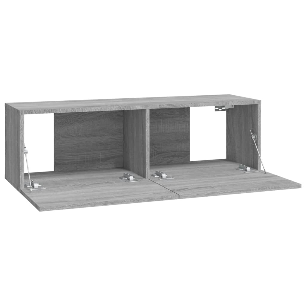 TV overskabe 2 stk Grå Sonoma 100x30x30 cm træmateriale
