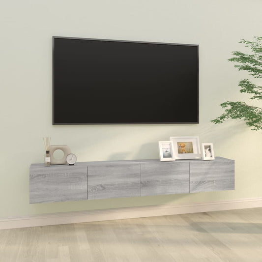 TV overskabe 2 stk Grå Sonoma 100x30x30 cm træmateriale