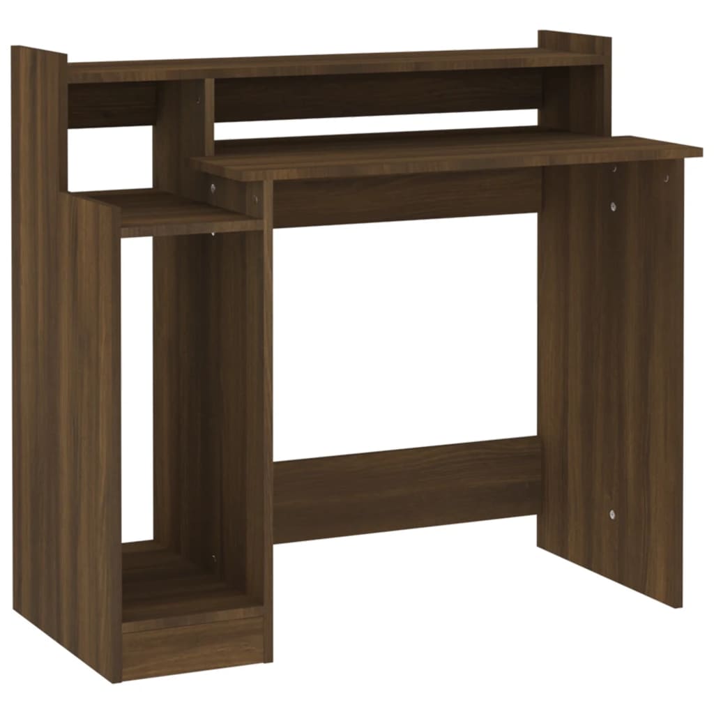 Skrivebord med lysdioder Brown Oak Look 97x45x90 Træmateriale