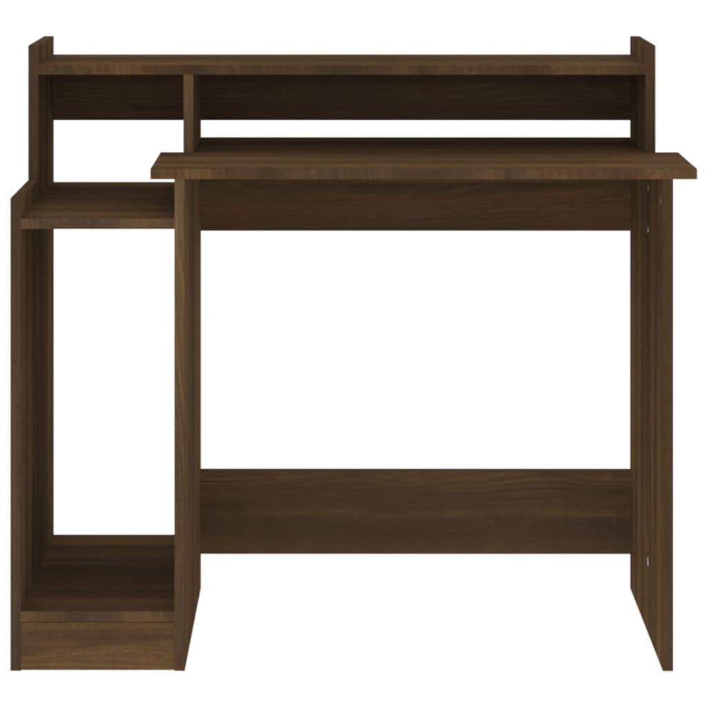 Skrivebord med lysdioder Brown Oak Look 97x45x90 Træmateriale