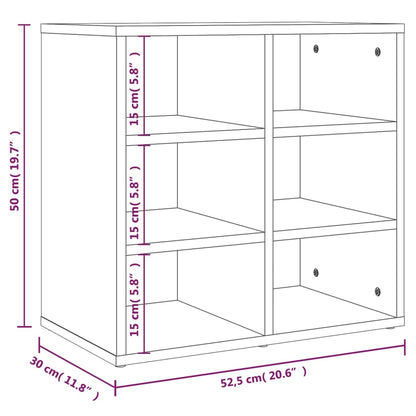 Schuhregal Braun Eichen-Optik 52,5x30x50 cm