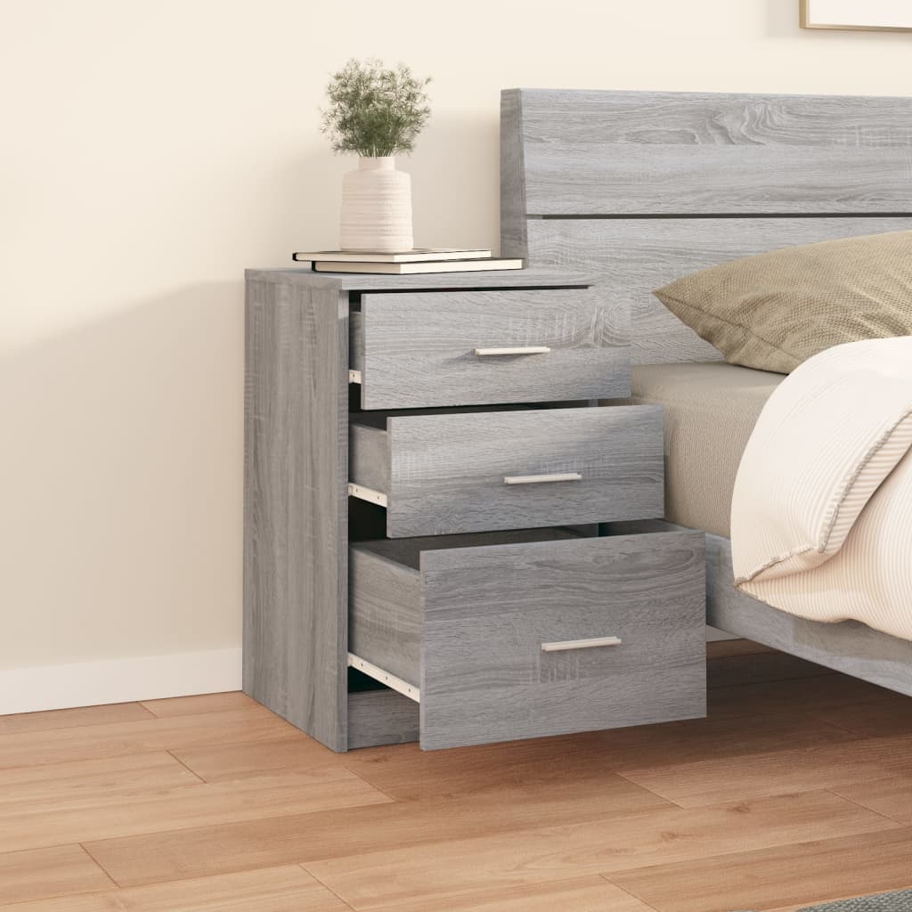 Nachttisch Grau Sonoma 40x40x63 cm Holzwerkstoff