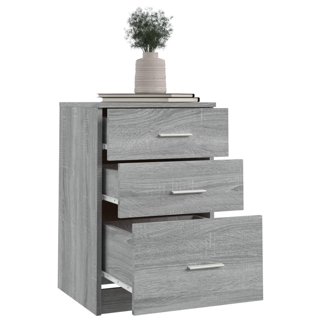 Nachttisch Grau Sonoma 40x40x63 cm Holzwerkstoff