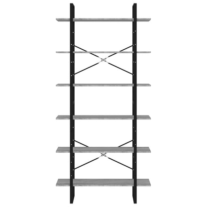 Hochschrank Grau Sonoma 100x30x210 cm Holzwerkstoff