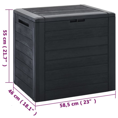Gartentruhe Anthrazit 58,5x46x55 cm Polypropylen