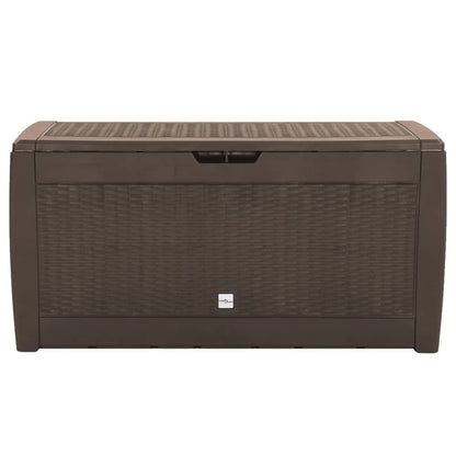 Gartentruhe Braun 119x48x60 cm Polypropylen