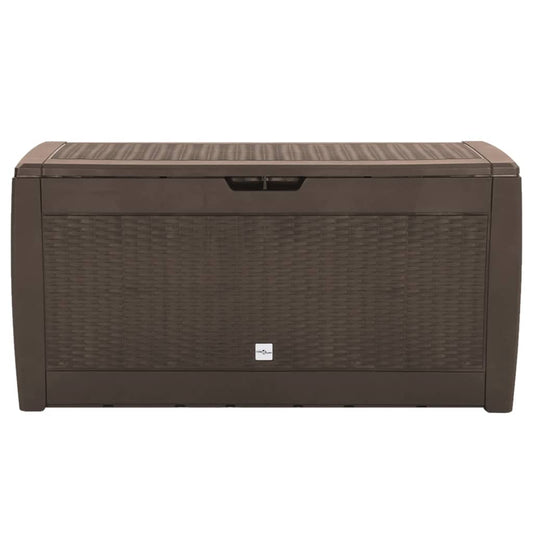 Gartentruhe Braun 119x48x60 cm Polypropylen