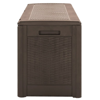 Gartentruhe Braun 119x48x60 cm Polypropylen