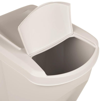Stapelbare Mülleimer 3 Stk. Weiß 75 L Polypropylen