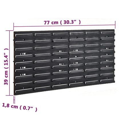 26-tlg Stapelboxen-Wandregal Rot & Schwarz 77x39cm Polypropylen
