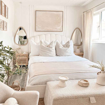 Nachttische 2 Stk. Braun Massivholz Kiefer und Natur-Rattan