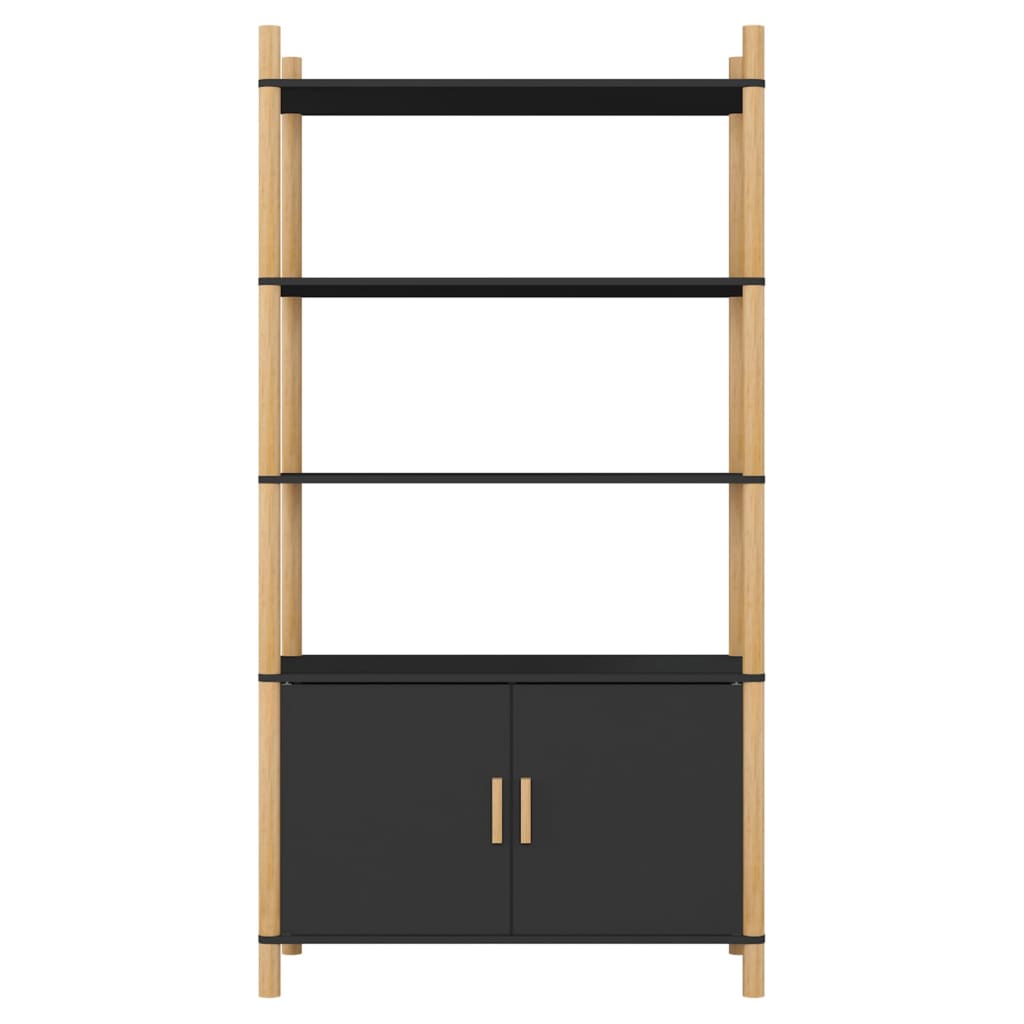 Highboard Schwarz 80x40x153 cm Holzwerkstoff