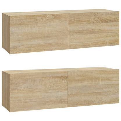 4-tlg. TV-Schrank-Set Sonoma-Eiche Holzwerkstoff