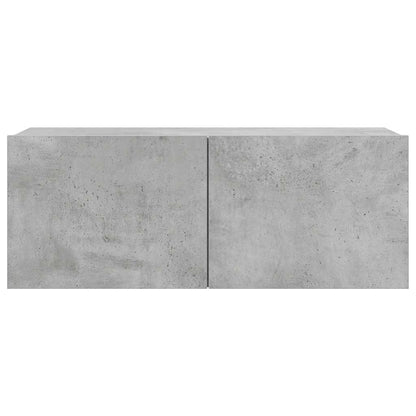 4-tlg. TV-Schrank-Set Betongrau Holzwerkstoff