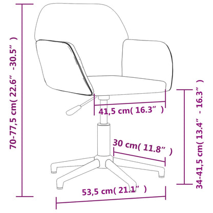 Bürostuhl Drehbar Creme Stoff