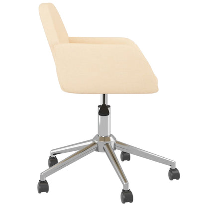 Bürostuhl Drehbar Creme Stoff