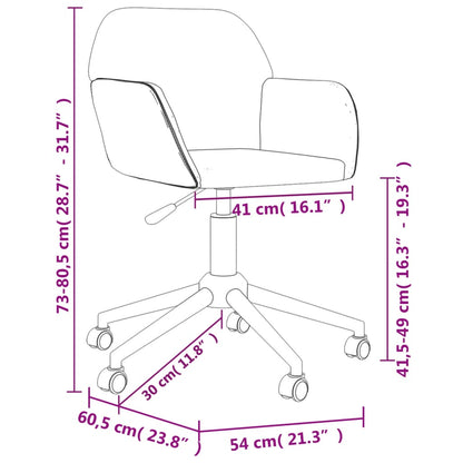 Bürostuhl Drehbar Creme Stoff