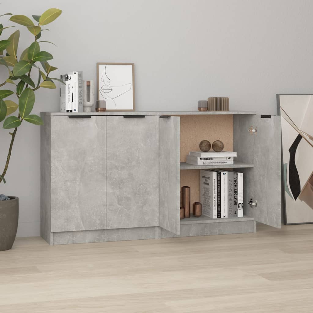 Skænke 2 stk Betongrå 60x30x70 cm træmateriale