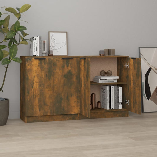 Skænke 2 stk Røget eg 60x30x70 cm træmateriale