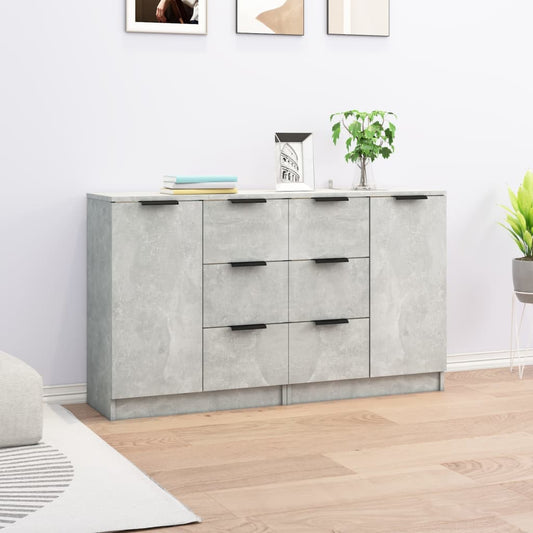 Skænke 2 stk Betongrå 60x30x70 cm træmateriale