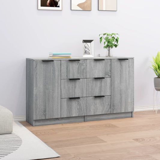 Skænke 2 stk Grå Sonoma 60x30x70 cm træmateriale