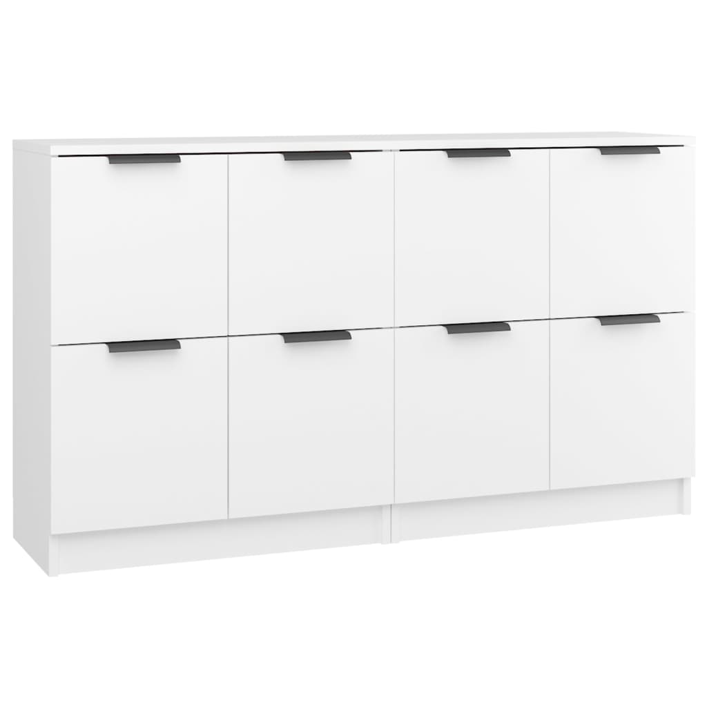 Skænke 2 stk Hvidt 60x30x70 cm træmateriale