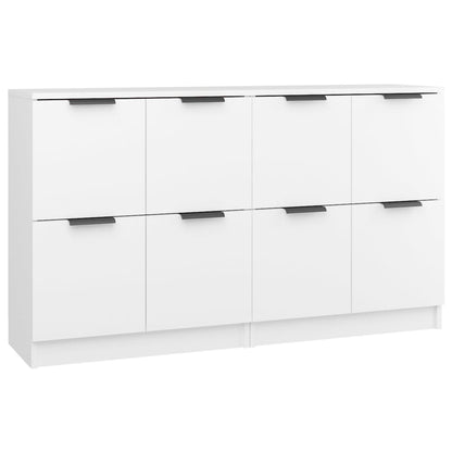 Skænke 2 stk Hvidt 60x30x70 cm træmateriale